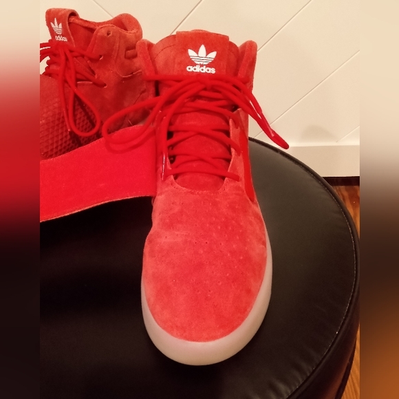 Like New Adidas Tubular Invader Strap "Red" Sz.8.5 - Picture 8 of 12